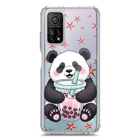 Xiaomi Mi 10T Cover -Dreamy Panda Series - Clear Phone Case - Soft Silicon Borders
