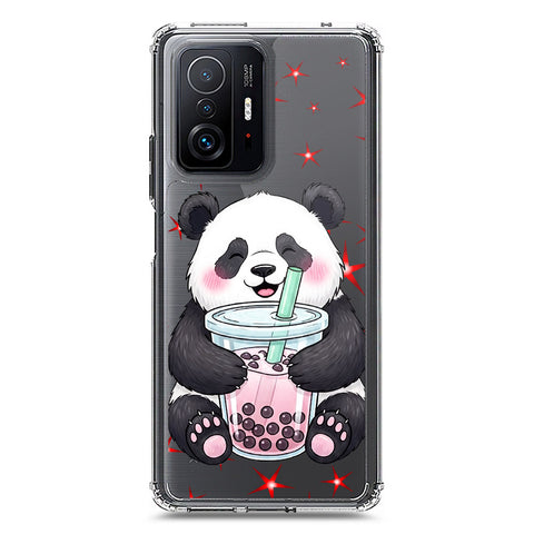 Xiaomi Mi 11T Cover -Dreamy Panda Series - Clear Phone Case - Soft Silicon Borders