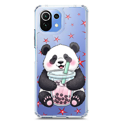 Xiaomi 11 Lite 5G NE Cover -Dreamy Panda Series - Clear Phone Case - Soft Silicon Borders