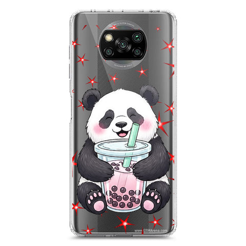 Xiaomi Poco X3 Cover -Dreamy Panda Series - Clear Phone Case - Soft Silicon Borders