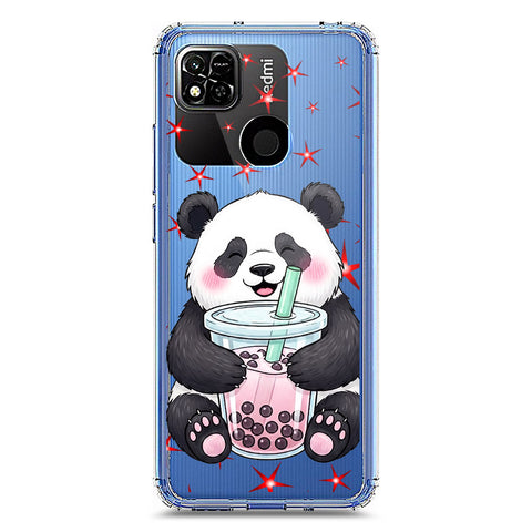 Xiaomi Redmi 10A Cover -Dreamy Panda Series - Clear Phone Case - Soft Silicon Borders
