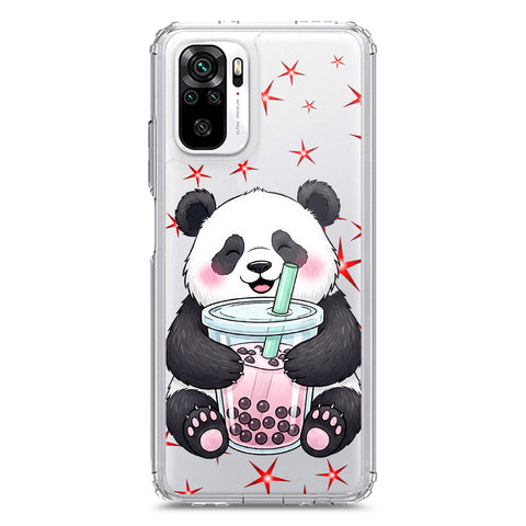 Xiaomi Redmi Note 10 4G Cover -Dreamy Panda Series - Clear Phone Case - Soft Silicon Borders