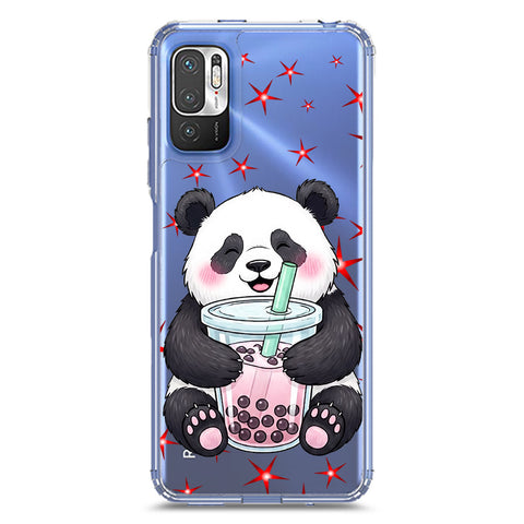 Xiaomi Redmi Note 10T 5G Cover -Dreamy Panda Series - Clear Phone Case - Soft Silicon Borders