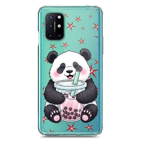 OnePlus 8T Cover -Dreamy Panda Series - Clear Phone Case - Soft Silicon Borders
