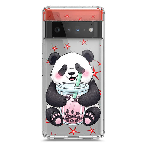 Google Pixel 6 Pro Cover -Dreamy Panda Series - Clear Phone Case - Soft Silicon Borders