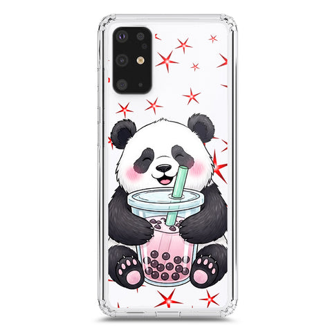 Samsung Galaxy S20 Plus Cover -Dreamy Panda Series - Clear Phone Case - Soft Silicon Borders