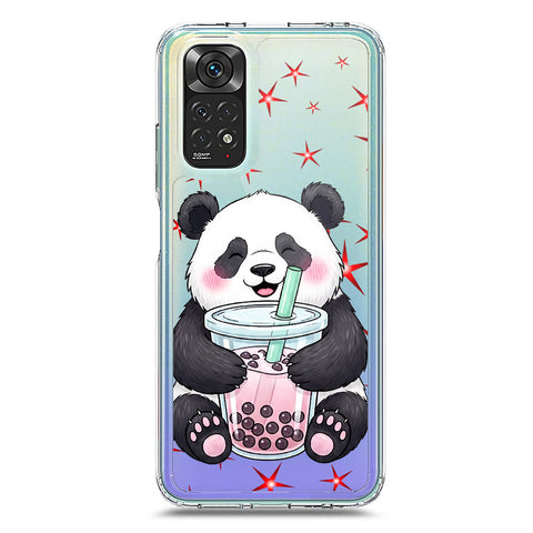 Xiaomi Redmi Note 11S Cover -Dreamy Panda Series - Clear Phone Case - Soft Silicon Borders
