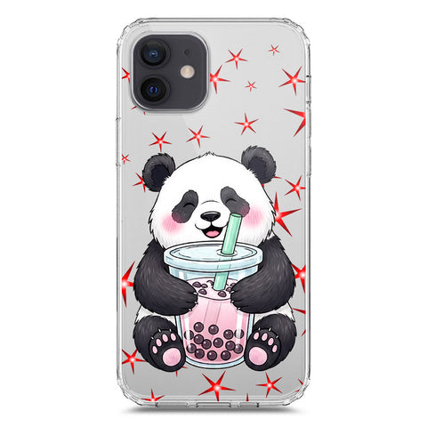 iPhone 12 Pro Cover -Dreamy Panda Series - Clear Phone Case - Soft Silicon Borders