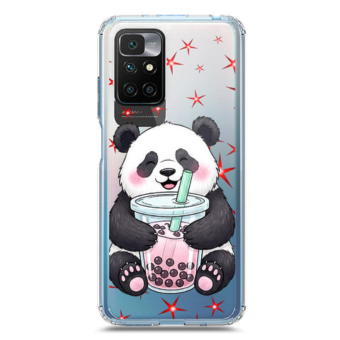 Xiaomi Redmi 10 2022 Cover -Dreamy Panda Series - Clear Phone Case - Soft Silicon Borders