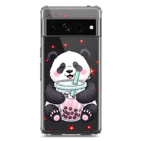 Google Pixel 7 Pro Cover -Dreamy Panda Series - Clear Phone Case - Soft Silicon Borders