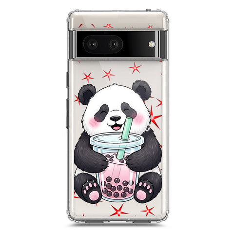 Google Pixel 7 Cover -Dreamy Panda Series - Clear Phone Case - Soft Silicon Borders