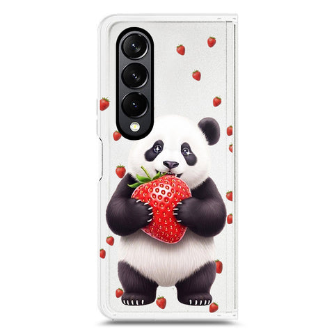 Samsung Galaxy Z Fold 4 5G Cover -Dreamy Panda Series - Clear Phone Case - Soft Silicon Borders