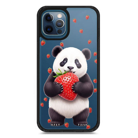 iPhone 12 Pro Max - Black - Cover -Dreamy Panda Series - Clear Phone Case - Soft Silicon Borders