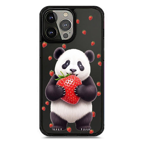 iPhone 13 Pro Max - Black - Cover -Dreamy Panda Series - Clear Phone Case - Soft Silicon Borders