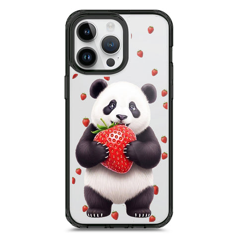 iPhone 15 Pro Max - Black - Cover -Dreamy Panda Series - Clear Phone Case - Soft Silicon Borders