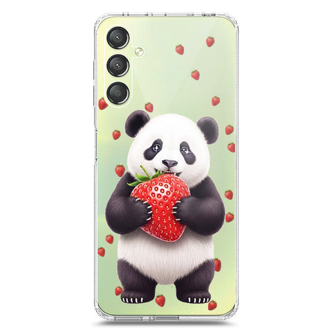 Samsung Galaxy A25 5G Cover -Dreamy Panda Series - Clear Phone Case - Soft Silicon Borders