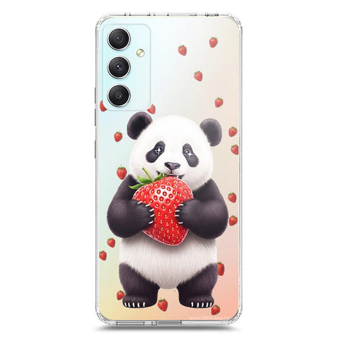 Samsung Galaxy A34 5G Cover -Dreamy Panda Series - Clear Phone Case - Soft Silicon Borders