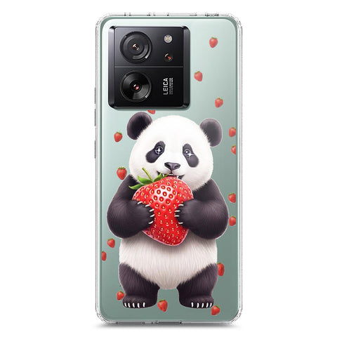 Xiaomi 13T Cover -Dreamy Panda Series - Clear Phone Case - Soft Silicon Borders