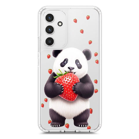 Samsung Galaxy A54 5G Cover -Dreamy Panda Series - Clear Phone Case - Soft Silicon Borders