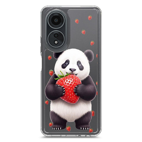 Oppo A58 4G Cover -Dreamy Panda Series - Clear Phone Case - Soft Silicon Borders