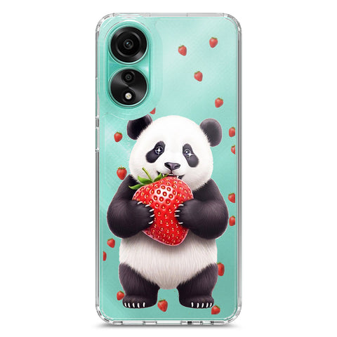 Oppo A78 4G Cover -Dreamy Panda Series - Clear Phone Case - Soft Silicon Borders