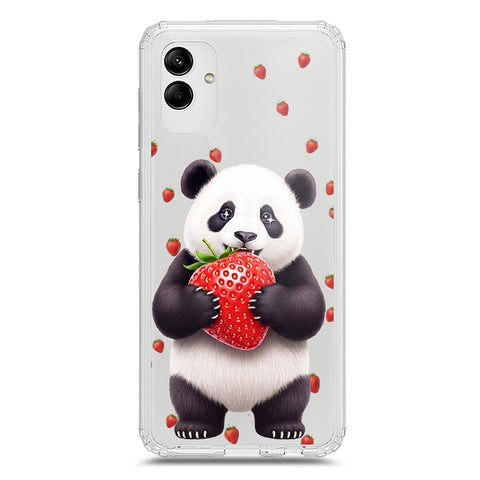 Samsung Galaxy A05 Cover -Dreamy Panda Series - Clear Phone Case - Soft Silicon Borders