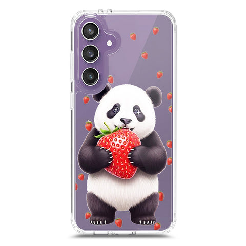 Samsung Galaxy S24 Plus Cover -Dreamy Panda Series - Clear Phone Case - Soft Silicon Borders