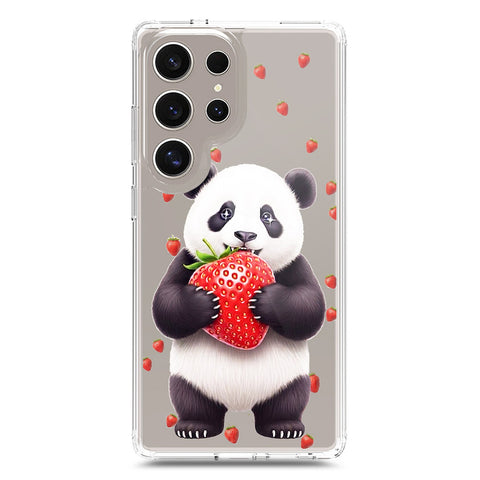 Samsung Galaxy S24 Ultra Cover -Dreamy Panda Series - Clear Phone Case - Soft Silicon Borders