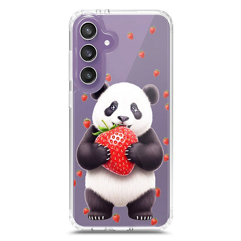 Samsung Galaxy S24 Cover -Dreamy Panda Series - Clear Phone Case - Soft Silicon Borders
