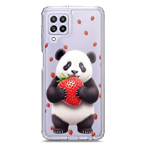 Samsung Galaxy M32 Cover -Dreamy Panda Series - Clear Phone Case - Soft Silicon Borders