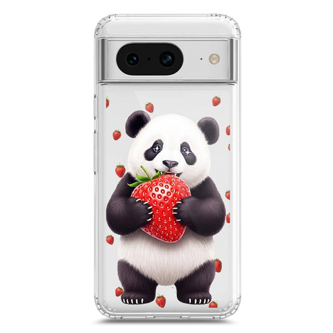 Google Pixel 8a Cover -Dreamy Panda Series - Clear Phone Case - Soft Silicon Borders