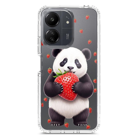 Xiaomi Redmi 13C Cover -Dreamy Panda Series - Clear Phone Case - Soft Silicon Borders