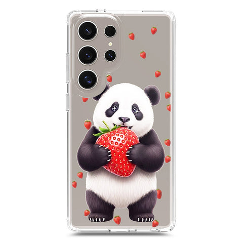 Samsung Galaxy S25 Ultra Cover -Dreamy Panda Series - Clear Phone Case - Soft Silicon Borders