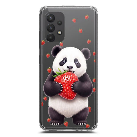 Samsung Galaxy A32 Cover -Dreamy Panda Series - Clear Phone Case - Soft Silicon Borders