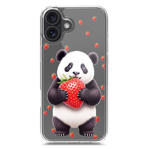iPhone 16 Plus Cover -Dreamy Panda Series - Clear Phone Case - Soft Silicon Borders