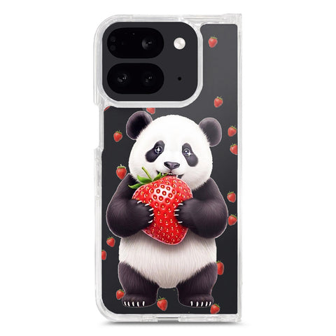 Google Pixel 9 Pro Fold Cover -Dreamy Panda Series - Clear Phone Case - Soft Silicon Borders