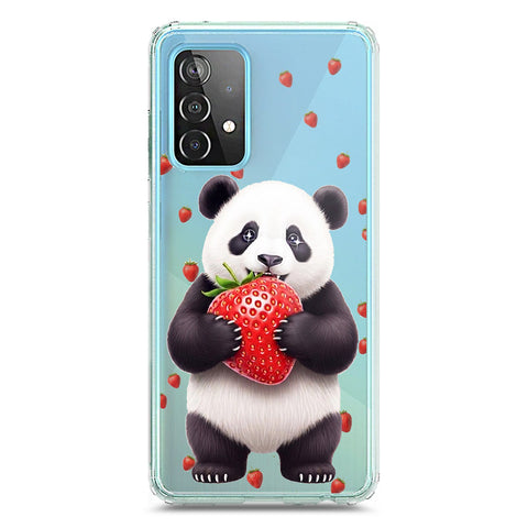 Samsung Galaxy A52 Cover -Dreamy Panda Series - Clear Phone Case - Soft Silicon Borders