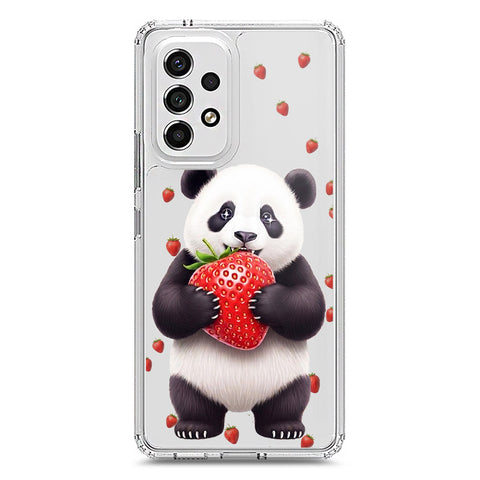 Samsung Galaxy A53 5G Cover -Dreamy Panda Series - Clear Phone Case - Soft Silicon Borders