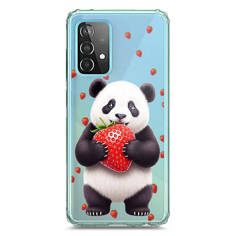 Samsung Galaxy A72 Cover -Dreamy Panda Series - Clear Phone Case - Soft Silicon Borders
