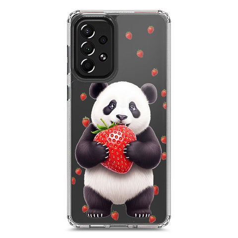 Samsung Galaxy A73 5G Cover -Dreamy Panda Series - Clear Phone Case - Soft Silicon Borders