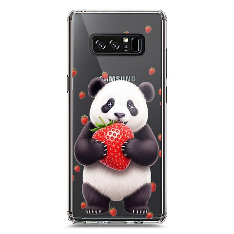 Samsung Galaxy Note 8 Cover -Dreamy Panda Series - Clear Phone Case - Soft Silicon Borders