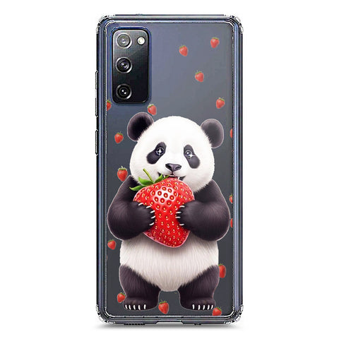 Samsung Galaxy S20 FE Cover -Dreamy Panda Series - Clear Phone Case - Soft Silicon Borders