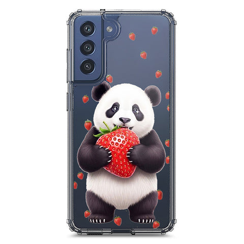 Samsung Galaxy S21 FE 5G Cover -Dreamy Panda Series - Clear Phone Case - Soft Silicon Borders
