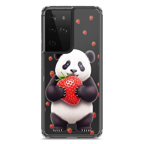 Samsung Galaxy S21 Ultra 5G Cover -Dreamy Panda Series - Clear Phone Case - Soft Silicon Borders