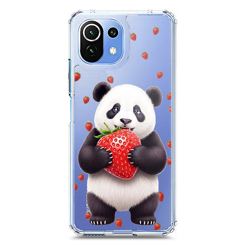 Xiaomi 11 Lite 5G NE Cover -Dreamy Panda Series - Clear Phone Case - Soft Silicon Borders