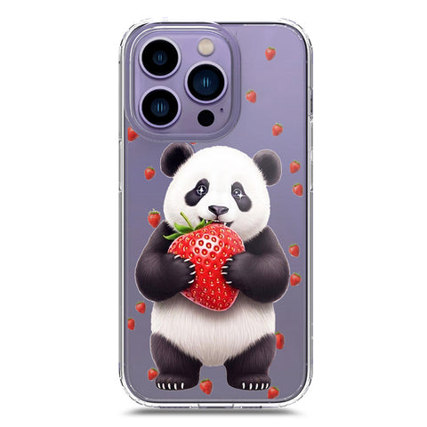 iPhone 14 Pro Max Cover -Dreamy Panda Series - Clear Phone Case - Soft Silicon Borders