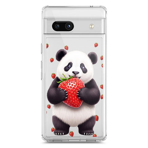 Google Pixel 7a Cover -Dreamy Panda Series - Clear Phone Case - Soft Silicon Borders