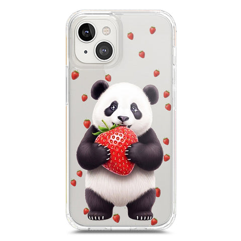 iPhone 14 Cover -Dreamy Panda Series - Clear Phone Case - Soft Silicon Borders