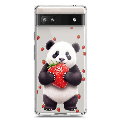 Google Pixel 6a Cover -Dreamy Panda Series - Clear Phone Case - Soft Silicon Borders