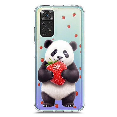 Xiaomi Redmi Note 11S Cover -Dreamy Panda Series - Clear Phone Case - Soft Silicon Borders